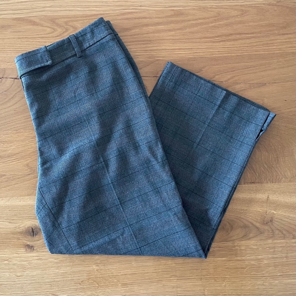 INC International Concepts Cropped Pants - Glen Plaid - Black/Gray - 6P